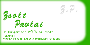 zsolt pavlai business card